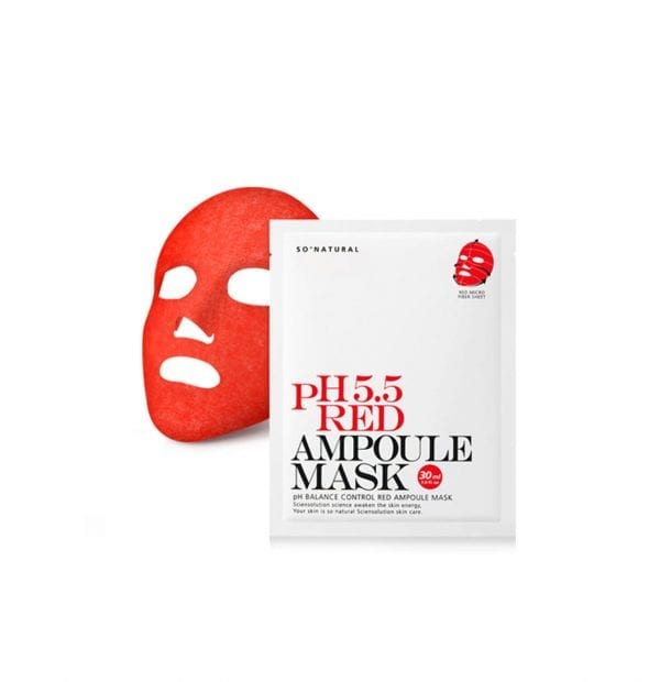 Mặt Nạ Giấy So'Natural ph5.5 Red Ampoule