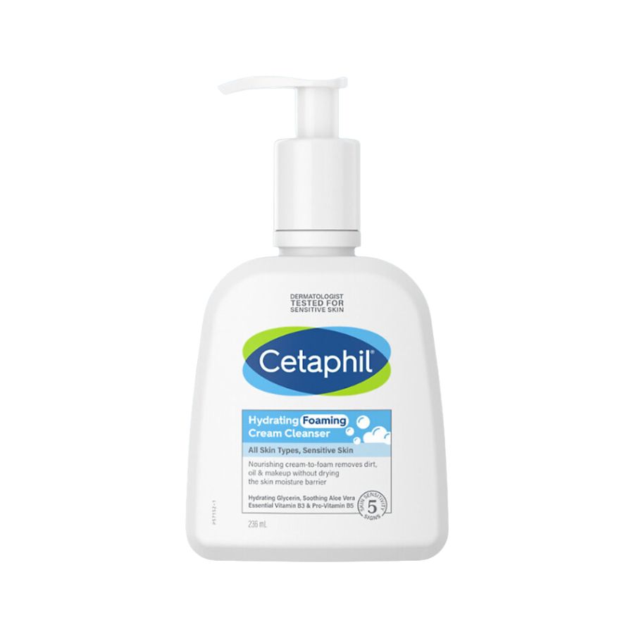 Sữa Rửa Mặt Tạo Bọt Dịu Lành Cho Da Nhạy Cảm Cetaphil Hydrating Foaming Cream Cleanser