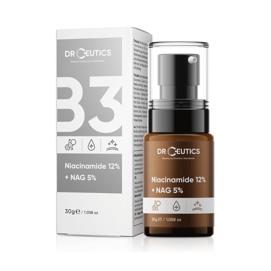 Tinh Chất Cải Thiện Thâm Nám Làm Sáng Da DrCeutics B3 Niacinamide 12% + NAG 5% 30g