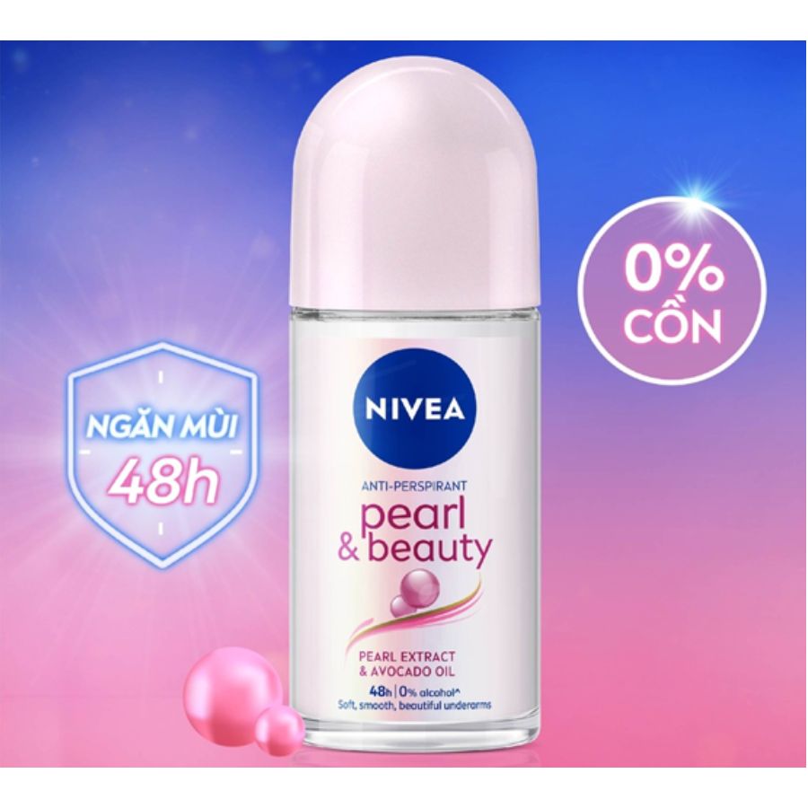 Lăn Khử Mùi Nữ Nivea 50ml [Mẫu Mới]- Pearl & Beauty