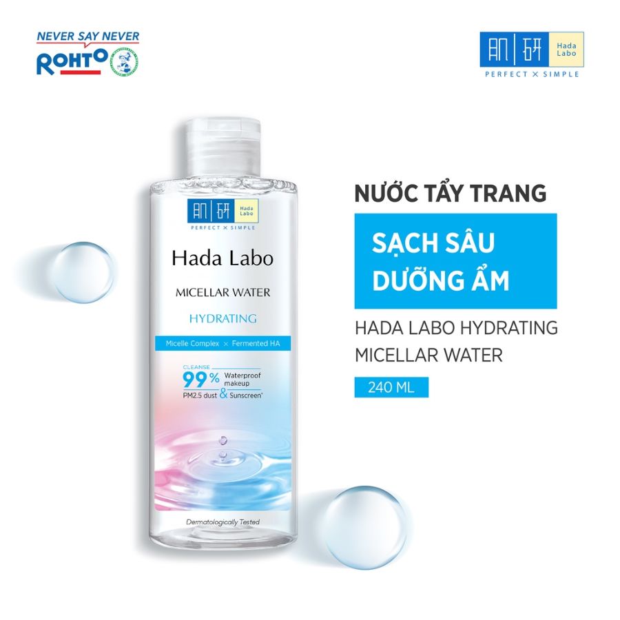 Nước Tẩy Trang Hada Labo Sạch Sâu Dưỡng Ẩm Micellar Water Hydrating 240ml