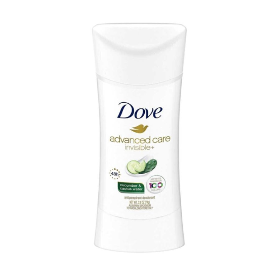 Lăn Khử Mùi Dạng Sáp Dove Advanced Care Invisible+ Antiperspirant Deodorant 74g - Cucumber & Castus Water