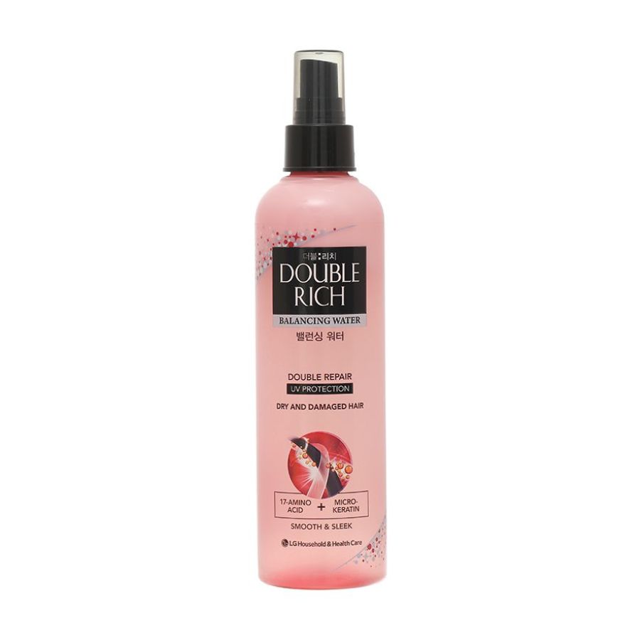 Nước Xịt Dưỡng Tóc Double Rich Balancing Water Double Repair UV Protection (Hồng)
