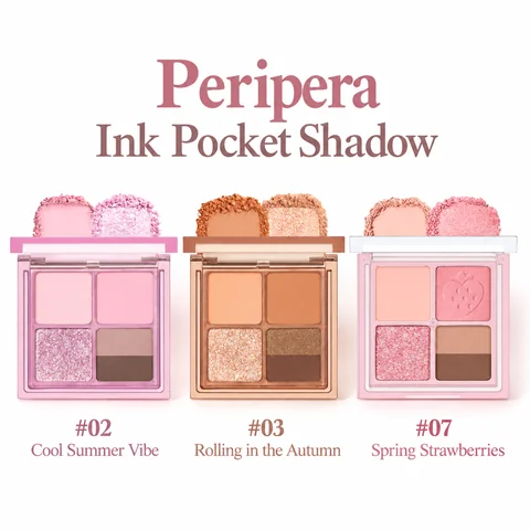 Bảng Phấn Mắt 4 Ô Peripera Ink Pocket Shadow Palette (Mẫu Mới)