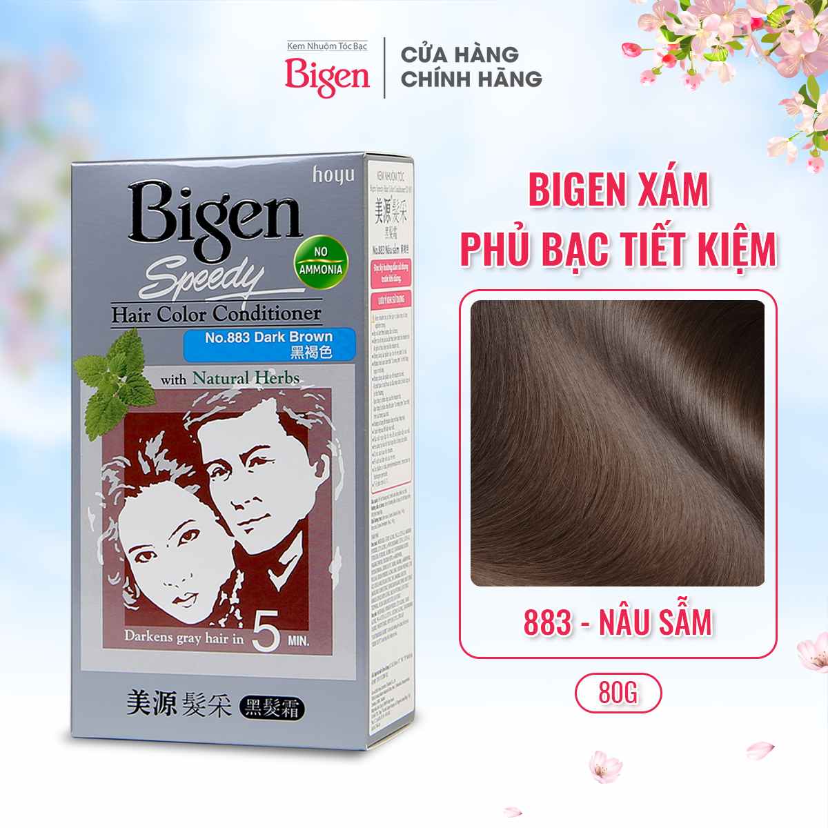 Thuốc Nhuộm Tóc Bigen Xám Speedy Hair Color Conditioner