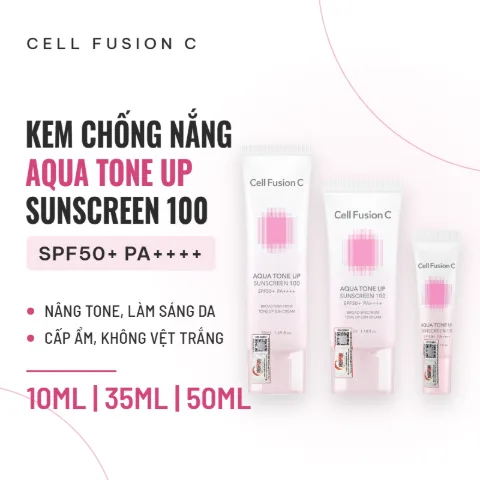 Kem Chống Nắng Cell Fusion C Aqua Tone Up Sunscreen 100 SPF50+ (Hồng)