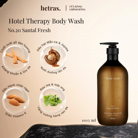 Sữa Tắm Hương Nước Hoa Hetras Hotel Therapy Body Wash 1013ml
