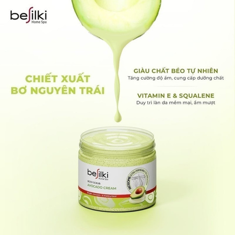 Tẩy Da Chết Toàn Thân Besilki Quả Bơ Body Scrub 170ml