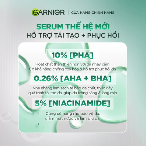 Tinh Chất Dưỡng Sáng Da Garnier Tri-Acid Renew Skin Renewal Concentrate 20ml