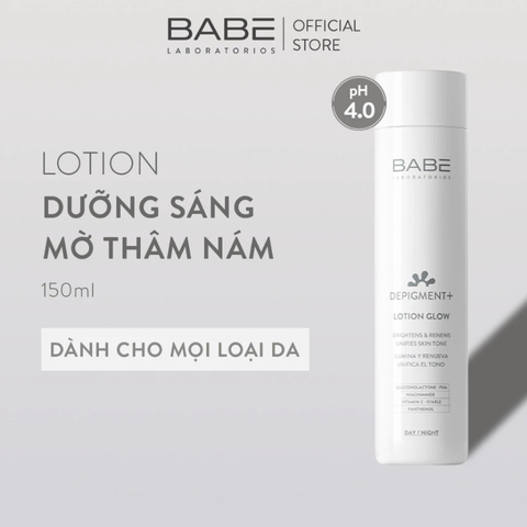 Nước Hoa Hồng Làm Sáng Da Giảm Thâm Nám Babe Depigment+ Lotion Glow 150ml