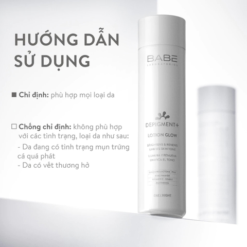 Nước Hoa Hồng Làm Sáng Da Giảm Thâm Nám Babe Depigment+ Lotion Glow 150ml