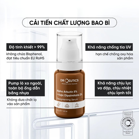 Tinh Chất Sáng Da Mờ Nám DrCeutics ARB Alpha Arbutin 5% + Kojic Dipalmitate 2% 40g (Mẫu Mới)