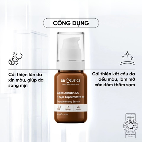 Tinh Chất Sáng Da Mờ Nám DrCeutics ARB Alpha Arbutin 5% + Kojic Dipalmitate 2% 40g (Mẫu Mới)