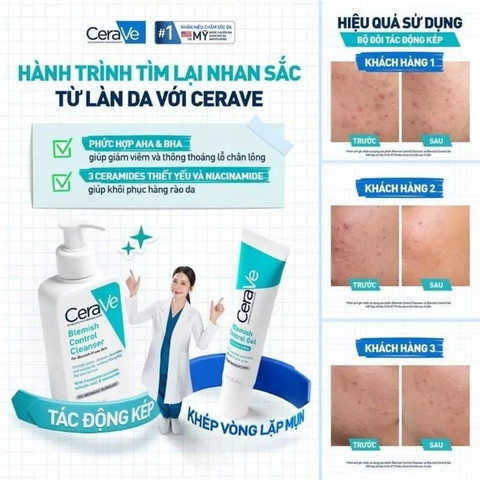 Gel Dưỡng Giảm Mụn Và Thâm Mụn Cerave Blemish Control Gel 40ml
