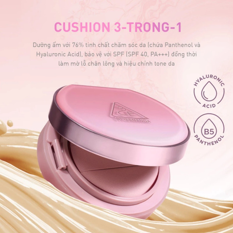 Phấn Nước Giúp Da Sáng Tự Nhiên 3CE Fitting Mesh Cover Cushion 11g