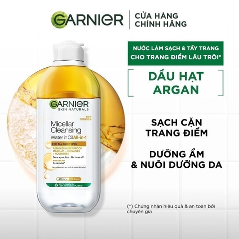 Nước Tẩy Trang Garnier Micellar Water In Oil All In 1 (Nhập Khẩu)