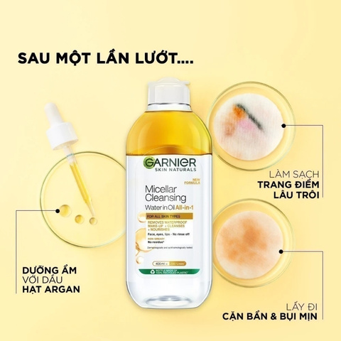 Nước Tẩy Trang Garnier Micellar Water In Oil All In 1 (Nhập Khẩu)