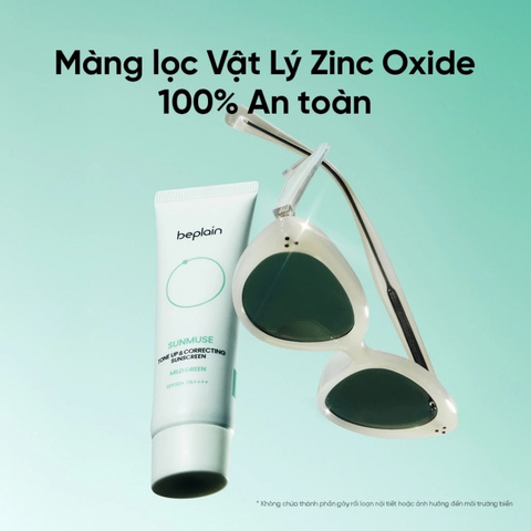 Kem Chống Nắng Beplain Sunmuse Tone Up & Correcting Sunscreen Mild Green SPF50+ 50ml (Xanh Ngọc)