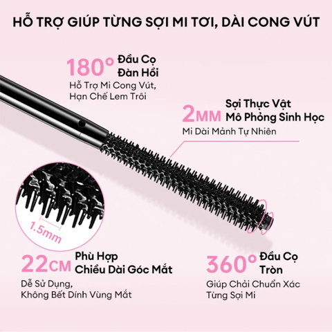 Mascara Colorkey Hỗ Trợ Giúp Mi Dài Và Tơi Long & Dense Mascara 4.5g