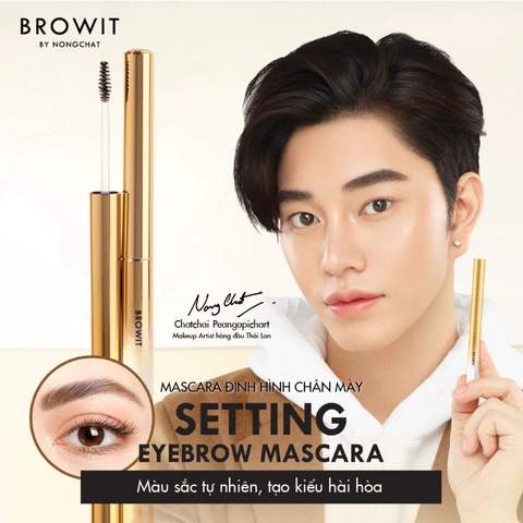 Mascara Mày Nongchat Setting Eyebrow New Brush - 03 Dark Chocolate