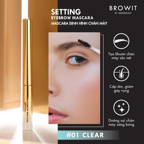Mascara Mày Nongchat Setting Eyebrow New Brush - 03 Dark Chocolate