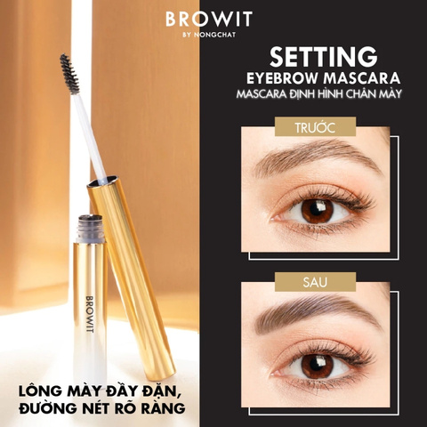 Mascara Mày Nongchat Setting Eyebrow New Brush - 03 Dark Chocolate