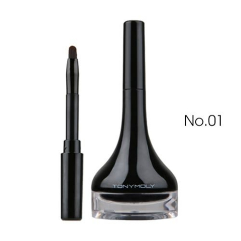 Kẻ Mắt Tonymoly Back Gel Eyeliner Long Brush 4g - 01 Black