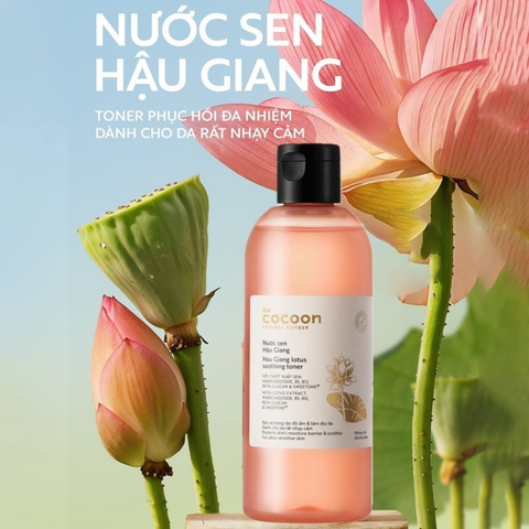 Nước Hoa Hồng Cocoon Sen Hậu Giang Lotus Soothing Toner