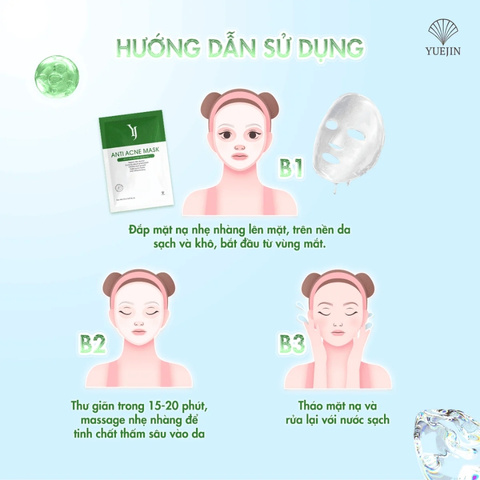 Mặt Nạ Giấy Giảm Mụn Yuejin Anti Acne Mask 25ml