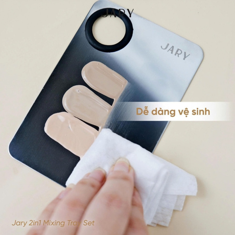 Bộ Dụng Cụ Khay Thìa Trộn 2in1 Dành Cho Makeup Artist Jary 2in1 Mixing Tray