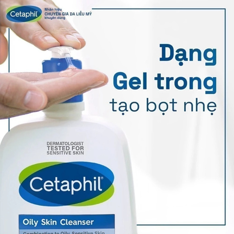 Sữa Rửa Mặt Dịu Nhẹ Không Xà Phòng Cetaphil Oily Skin Cleanser (Da Dầu) (Mẫu Mới) - 473ml