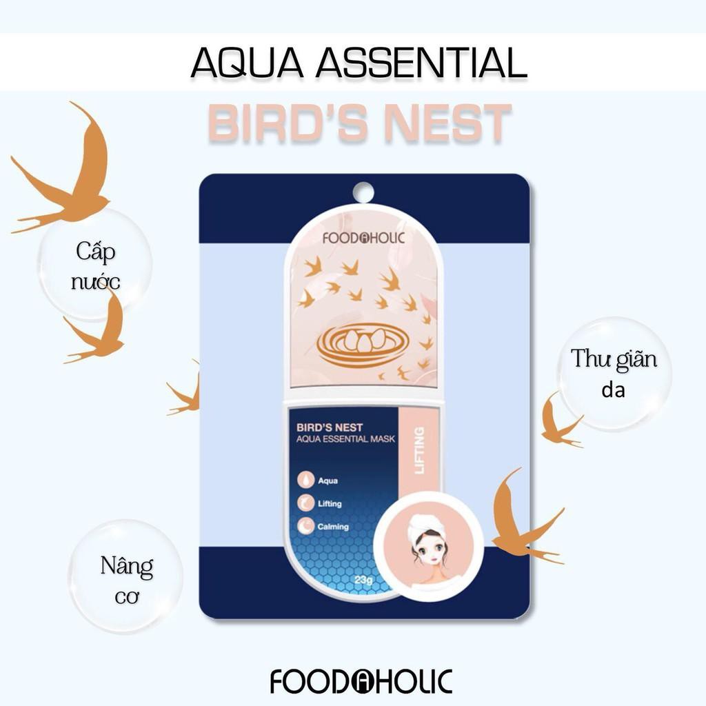 Mặt Nạ Giấy Foodaholic Tổ Yến Cấp Nước, Nâng Cơ Bird’s Nest Aqua Essential Mask