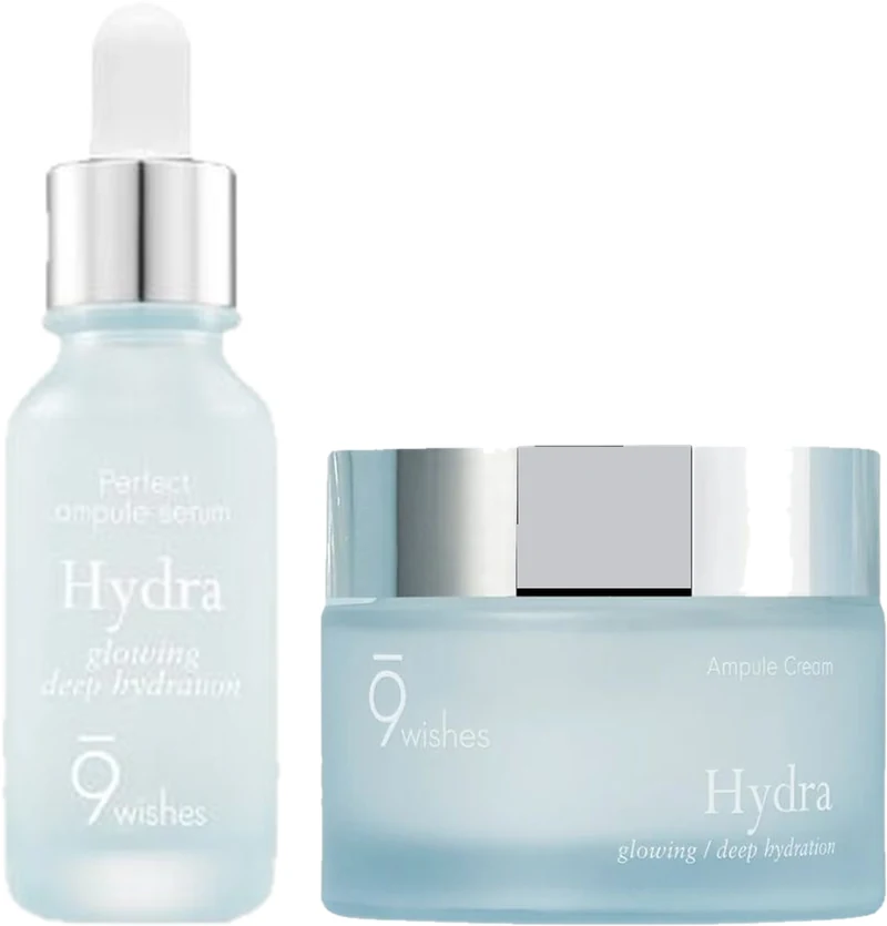 Combo Tinh Chất & Kem Dưỡng 9Wishes Hydra Ampule Serum 30ml & Hydra Ampule Cream 50ml