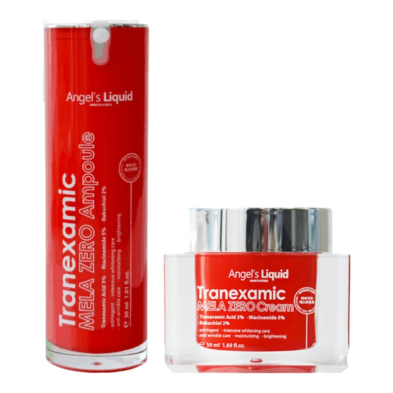 Combo Tinh Chất và Kem Dưỡng Angel's Liquid Tranexamic Mela Zero Ampoule 30ml và Cream 50ml