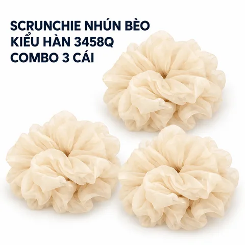 Dây Buộc Tóc Scrunchie Nhún Bèo Phong Cách Hàn 3458Q