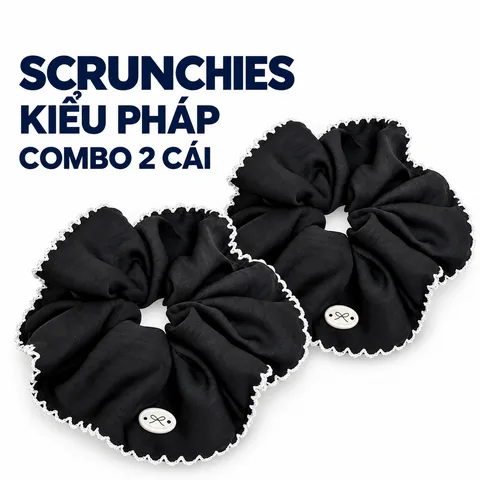 Dây Buộc Tóc Scrunchies Kiểu Pháp