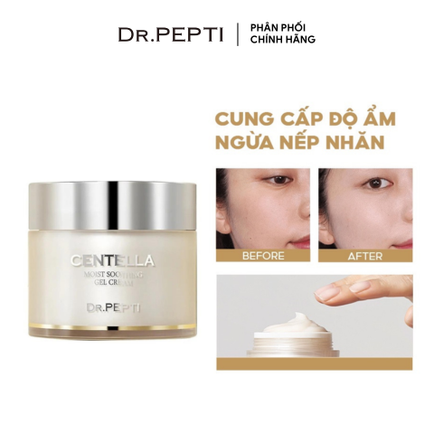 Kem Dưỡng  Ẩm Phục Hồi Da Dr.Pepti Centella Moist Soothing Gel Cream