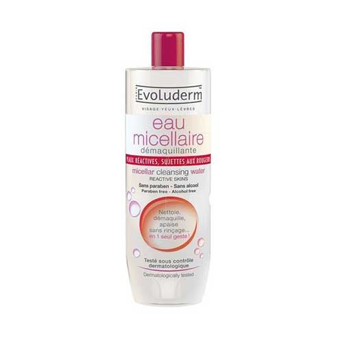 Nước tẩy trang Evoluderm Eau Micellaire Reactive Skin (Đỏ)