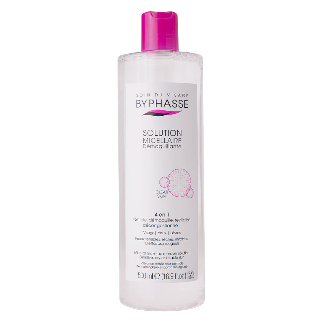 Nước Tẩy Trang Byphasse Cho Mọi Loại Da Solution Micerallaire Face (Hồng)