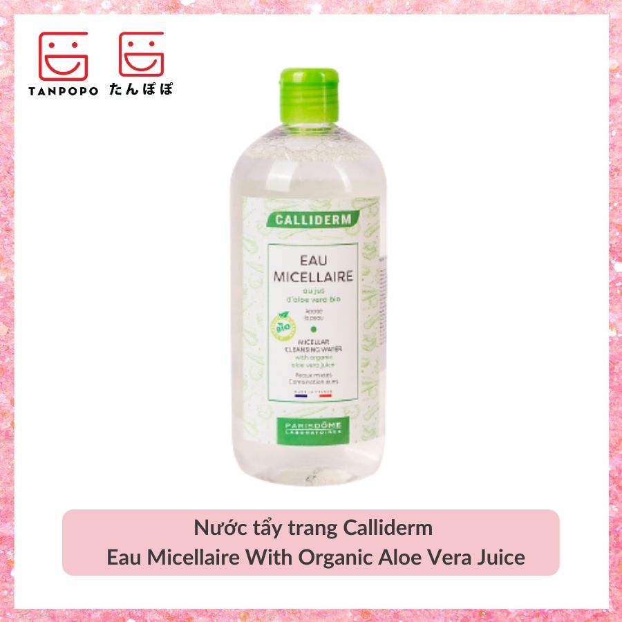 Nước Tẩy Trang Calliderm Eau Micellaire With Organic Aloe Vera Juice [Da Dầu]