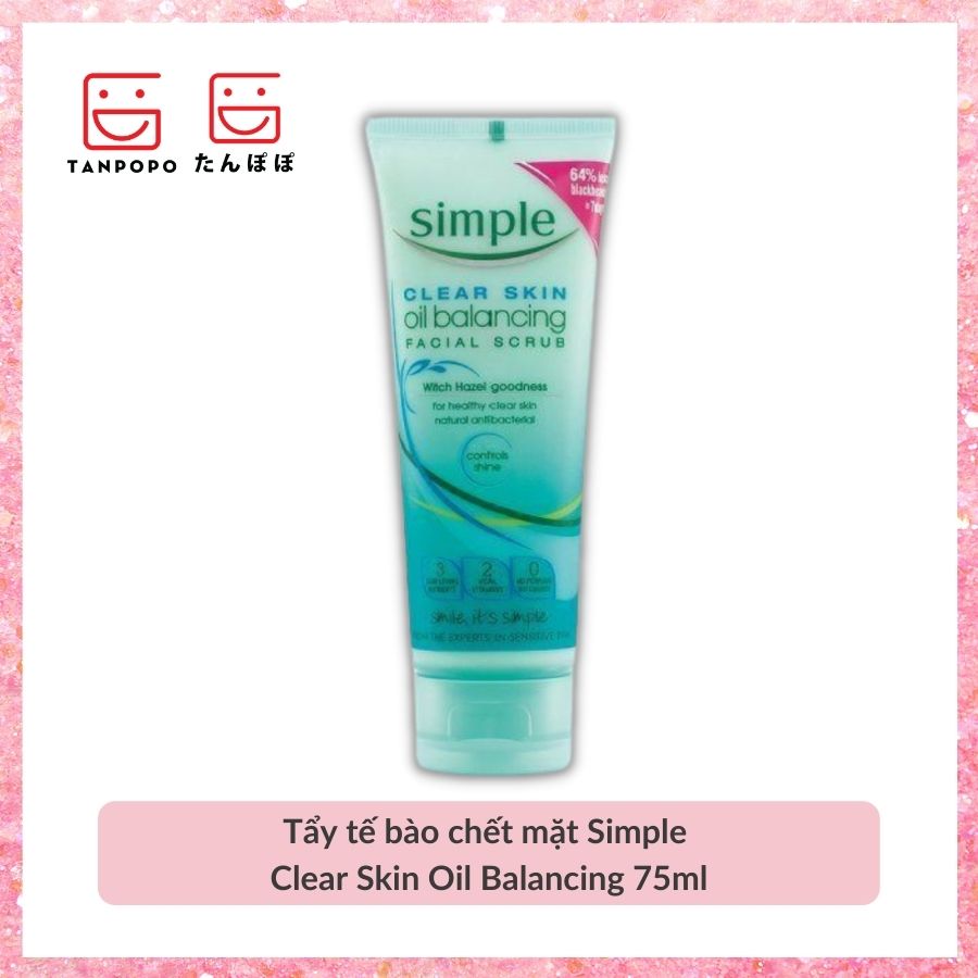 Tẩy Tế Bào Chết Mặt Simple Clear Skin Oil Balancing 75ml