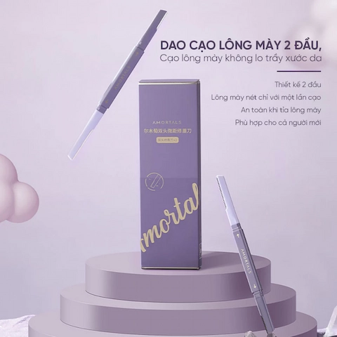 Dao Cạo Lông Mày Amortals Double Headed Maccro Eyebrow (Mẫu Mới)