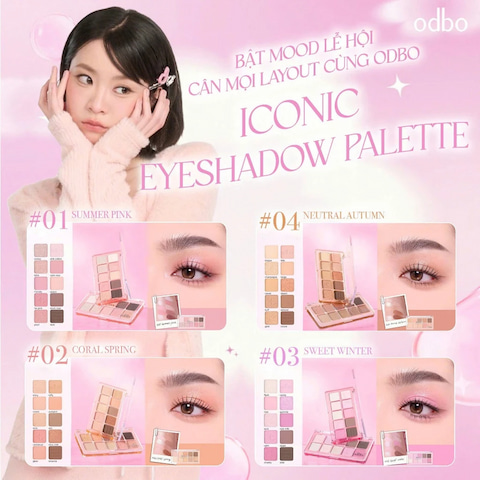 Bảng Phấn Mắt 10 Ô Odbo Iconic Eyeshadow Palette 7g