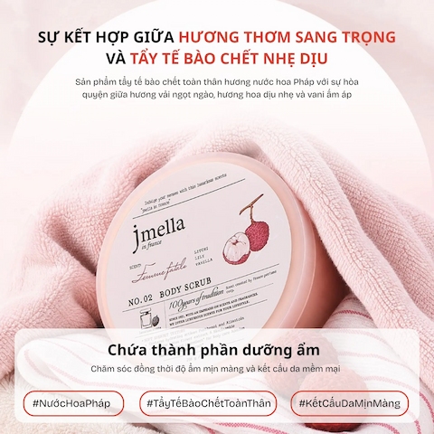 Tẩy Tế Bào Chết Toàn Thân Jmella In France Body Scrub 298g - No.02 Femme Fatale