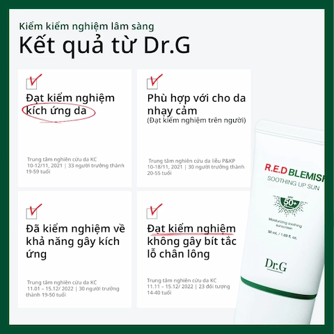 Kem Chống Nắng Phổ Rộng Dr.G R.E.D Blemish Soothing Up Sun SPF50+