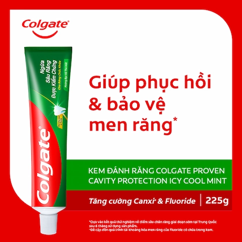 Kem Đánh Răng Colgate Ngừa Sâu Răng Chắc Khỏe Cavity Protection 225g (Tặng Kèm Bàn Chải)