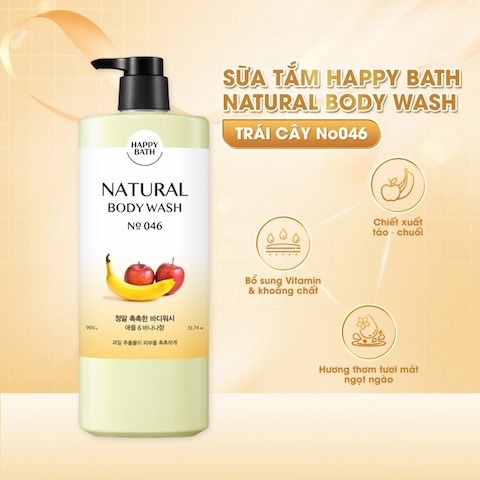 Sữa Tắm Happy Bath Natural 900g
