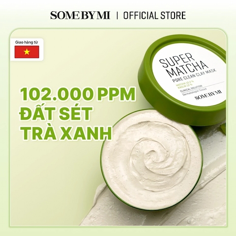 Mặt Nạ Đất Sét Trà Xanh Some By Mi Super Matcha Pore Clean Clay Mask 100g (Mẫu Mới)
