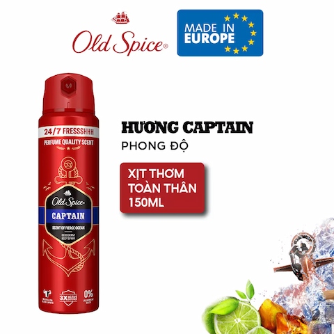 Xịt Khử Mùi Old Spice Deodorant Body Spray 150ml