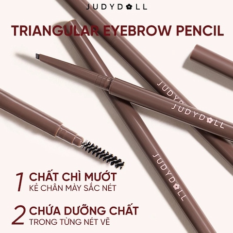 Chì Kẻ Mày Đầu Tam Giác Judydoll Triangular Eyebrow Pencil - 02 Natural Brown